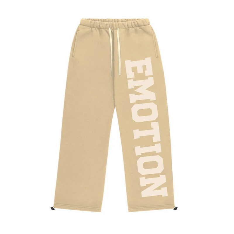Cream “Emotion” Sweatpants