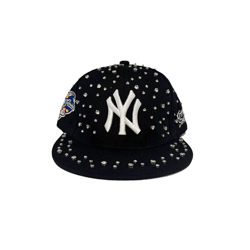 Rhinestone NY Black Hat
