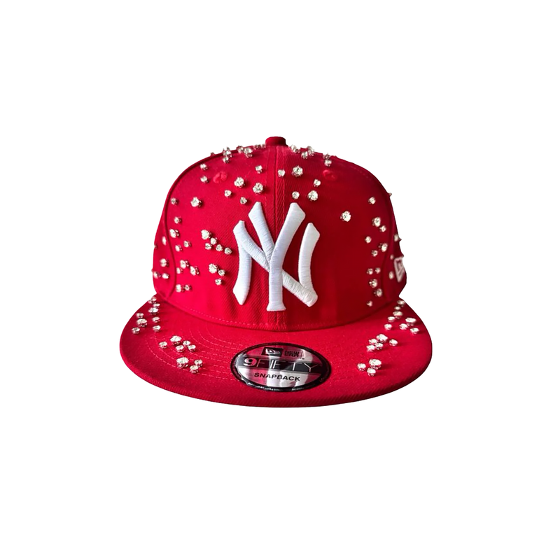 Rhinestone NY Red Hat